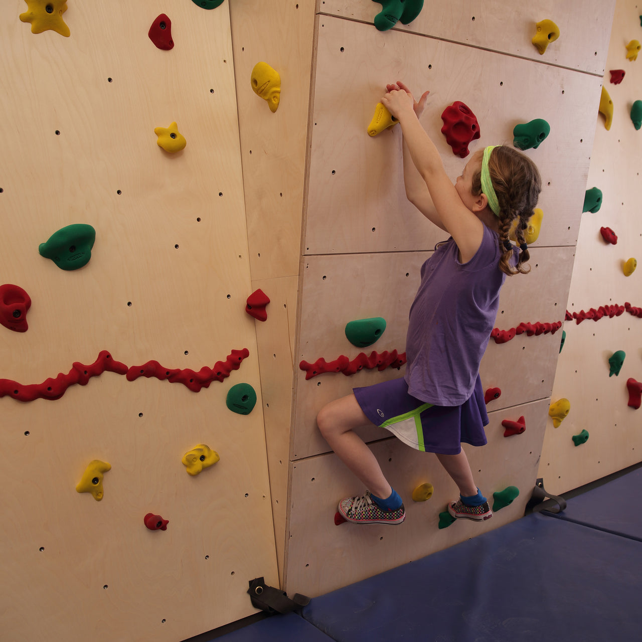 Increase the challenge of your climbing wall with an Overhang. 
