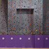 Top Rope Climbing Wall with Custom Purple Mats