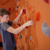 Sandstone Relief-feature Traverse Wall Boy Climbing While Looking