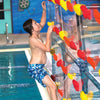 Kersplash Pool Climbing Wall with Clear Panels Climbing Up