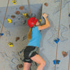Combination Traverse and Top Rope Climbing Wall Girl Climber