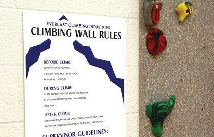 Traverse Wall Rules And Guidelines Sign